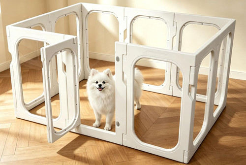 Acrylic dog playpen 65cm - acrylic,
