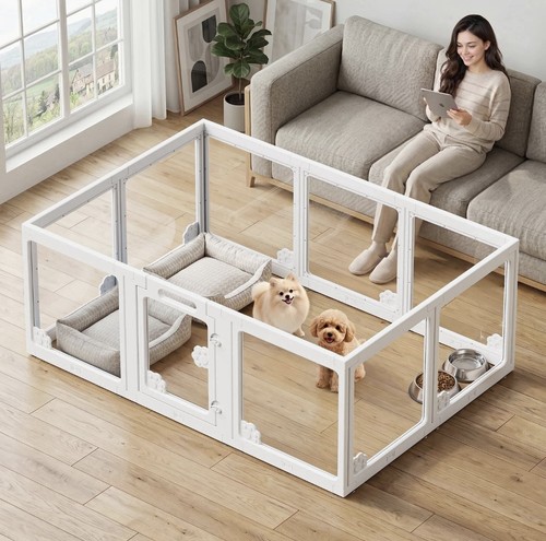 Dog playpen panel - 12-panel, indoor