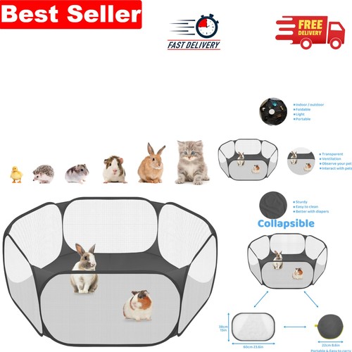 Portable transparent playpen - transparent,