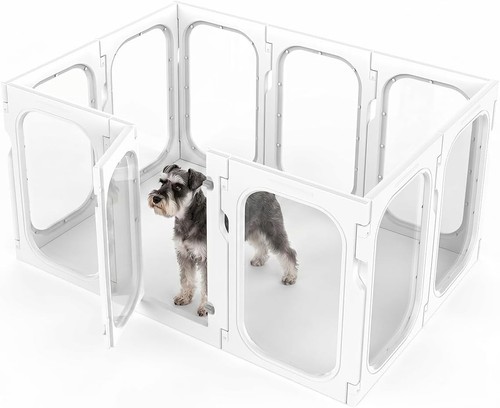 Clear dog playpen panel - playpen,