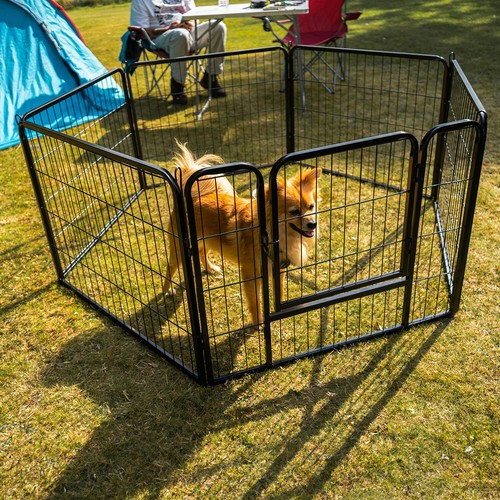 Metal dog playpen foldable - metal,