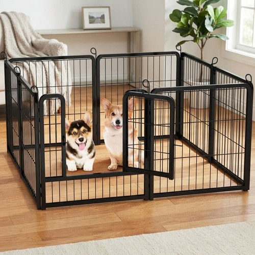 Durable panel dog pen 60cm - 8-panel,