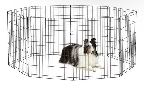 New world folding metal dog - new,